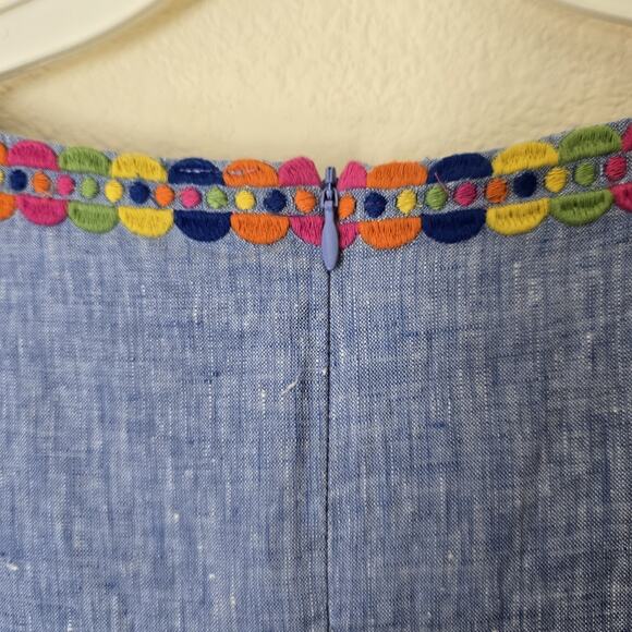 Uncle Frank Women's Spring Blue Linen Tunic Dress Size XS Pockets *Tag Removed - Picture 6 of 11